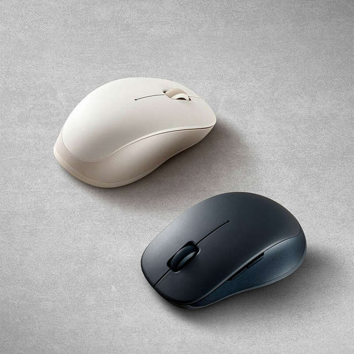 Black - Xiaomi Wireless bluetooth Dual Mode Mouse 2 1200DPI TTC Mute Clicking Mice for PC Laptop Com