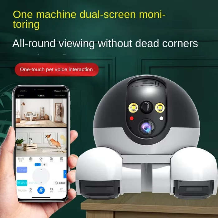 Black/White - 1080P HD WIFI Camera PTZ IP Security Protection Surveillance Camera Auto Tracking Baby