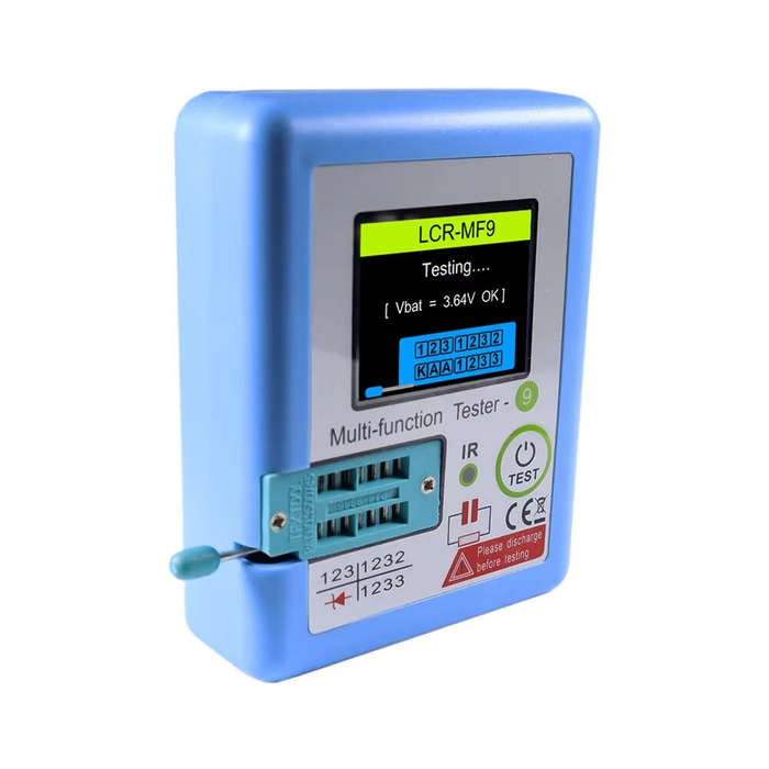 Blue - Multi-function LCR MF9 Transistor Tester TFT Diode Triode Capacitance Meter LCR ESR NPN PNP M