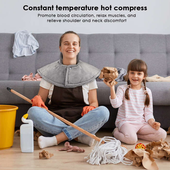 US Plug - 9-Speed Temperature Adjustment 4-Speed Timed Heating Shawl Office And Home Warming And Mus