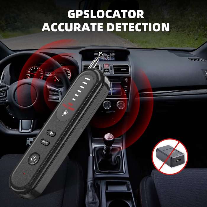 Black - GPS Anti-Positioning Detector High-Precision Car Safety Monitoring Intelligent Anti-Theft Sy