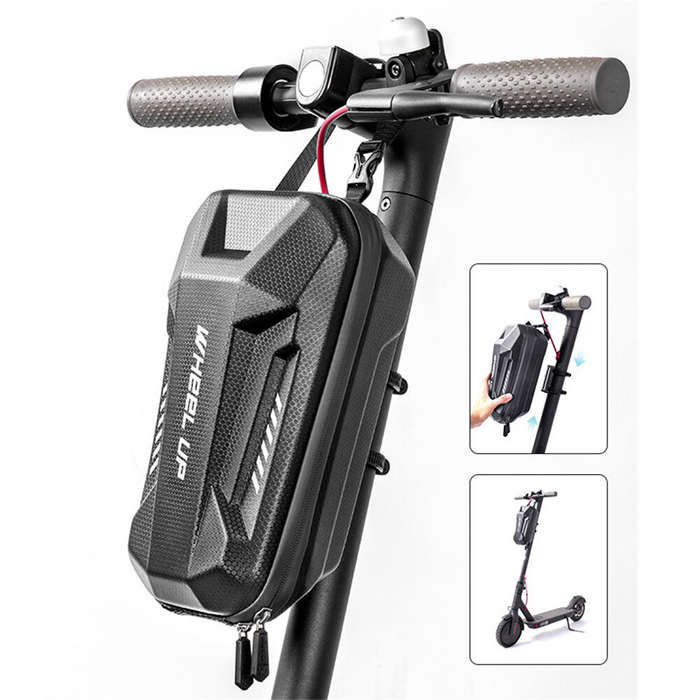 3L - WHEELUP 3L Electric Scooter Front Bag Waterproof EVA Hard Shell Storage Bag Front Hanging Bag f