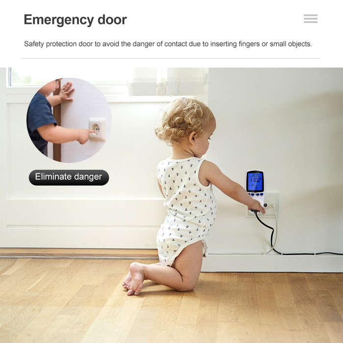 Digital Voltage Wattmeter Power Meter Socket EU Plug 230V AC Wattage Kwh Energy Consumption Electric