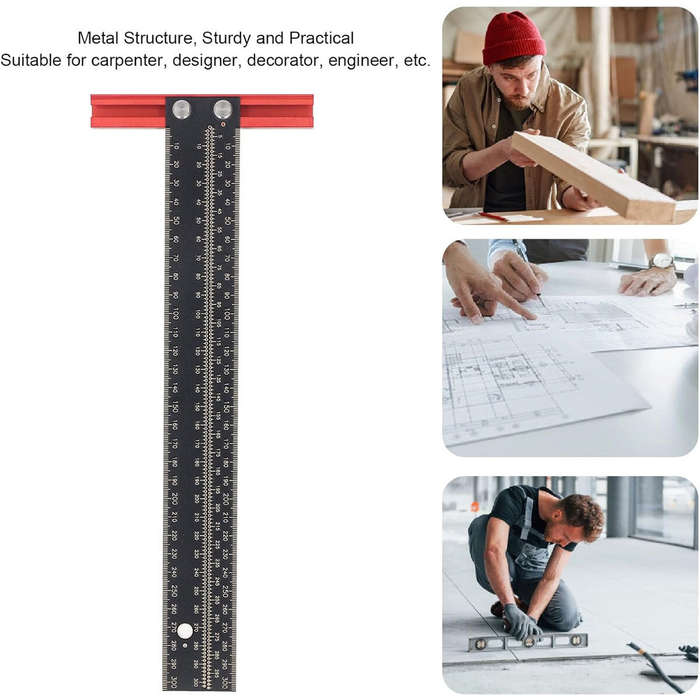 #A - Aluminum Alloy Multi-angle Measuring Ruler Square Ruler Parallel Line Drawing Hole Scribing Rul
