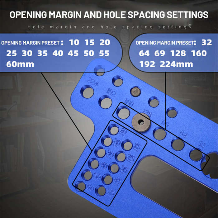 Fonson Tools Cabinet Hardware Jig Drill Guide Hole Punch Positioning for Handles and Pulls on Drawer