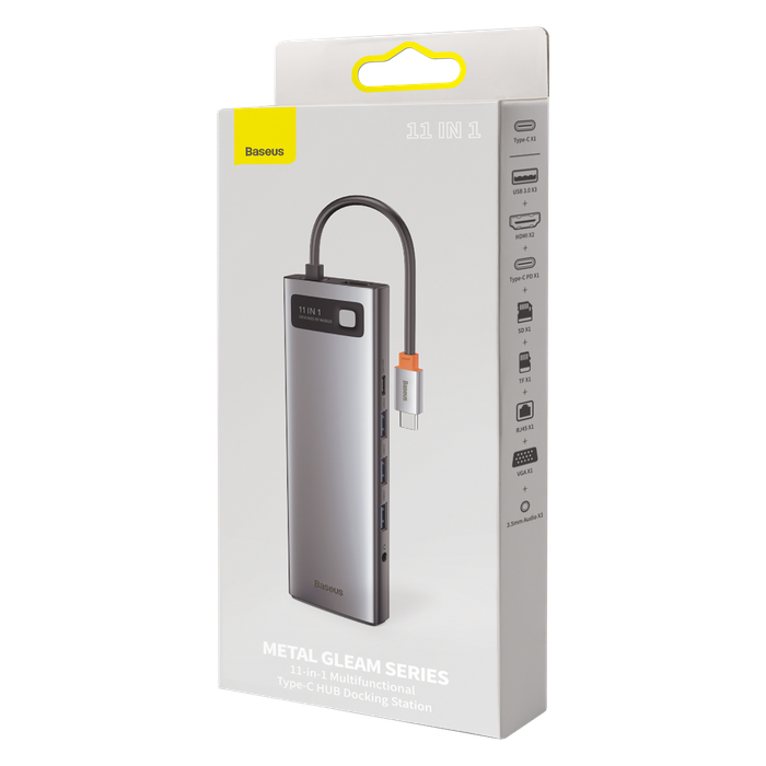 [Triple Display] Baseus 11-In-1 MST USB Type-C Hub Docking Station Adapter With Dual 4K HDMI HD Disp
