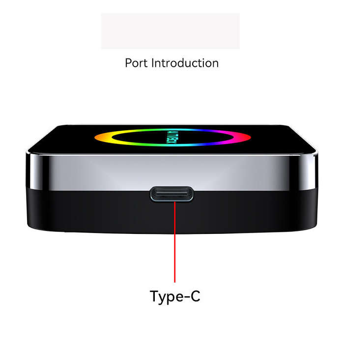 Black - LAESD Wireless Carplay Adapter To Android 13 Car AI Box Android Auto Original Car to Android