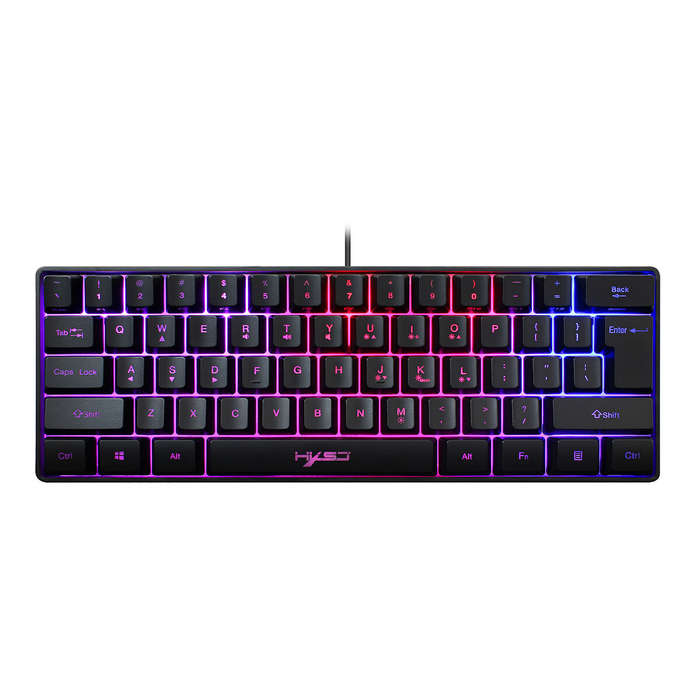 Mechanical 60% Wired Gaming Keyboard 61Keys Chroma RGB Backlit ABS Floating Keycap for Computer For