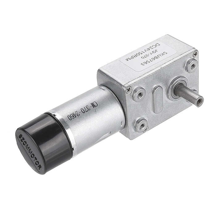 Machifit JGY-370 DC 24V Motor Reduction Gear Turbine Worm Self-locking Encoder Signal Feedback Motor