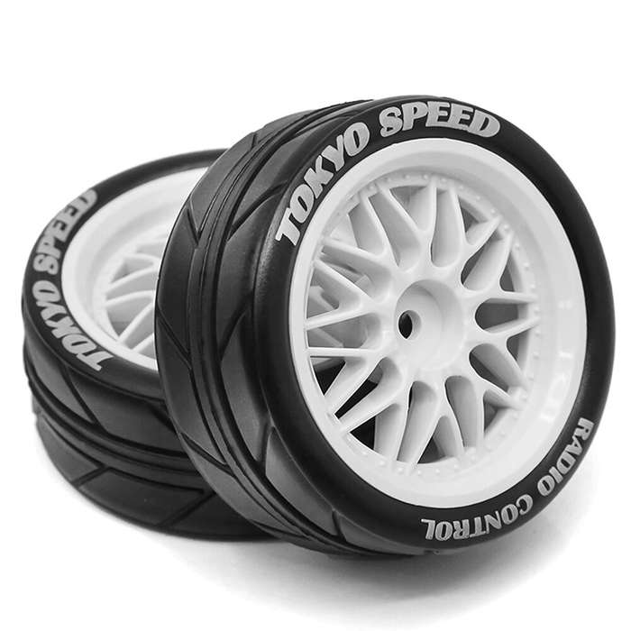 Black - RS Starscream 1/10 Touring Car Tire for Kyosho FW06 Tamiya TT01 TT02 XV01 Racing Tire R157 R