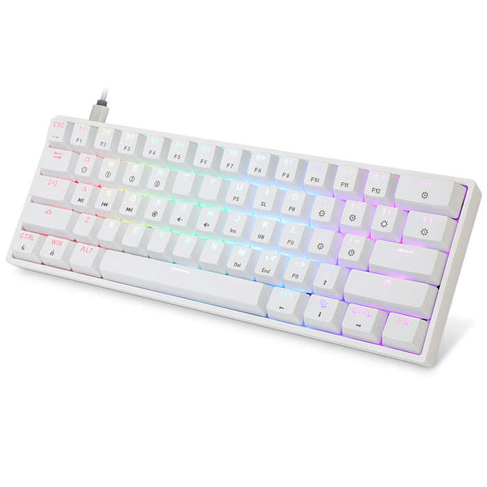 SKYLOONG GK61 Mechanical Keyboard 61 Keys Hot Swappable Gateron Optical Switch RGB Type-C Wired Prog