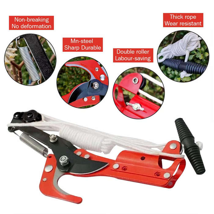 Type1 - 2-in-1 Hand-operated Pruning Saw and High Branch Cutter SK5 Alloy Steel Telescopic Double Pu