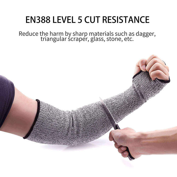 #1 - 1 Pc Anti-Cutting Anti-Slashing Arm Guards Anti-Cutting Sleeves With Steel Wire Gloves Level 5