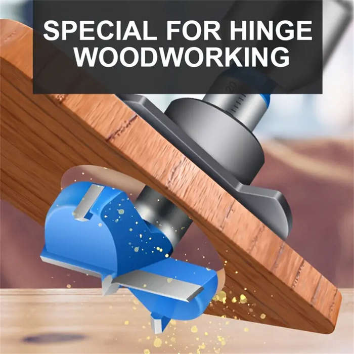 Type-A - 5pcs Woodworking Hole Opener Set Blue Carbide Adjustable Opener Drilling Wood Hinge Drill B