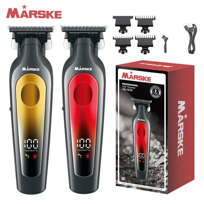 Gold - MARSKE Electric Hair Clipper USB Rechargeable Professional Hair Clipper Perfect Trim Men's Ha