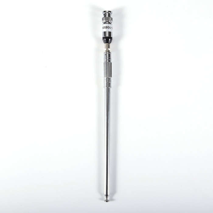 Silver - BNC FM Antenna 76-108 MHz Extendable to 123cm Portable Radio Transceiver Enhanced Signal Re