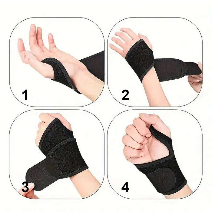 Black - KALOAD 1 Pc Adjustable Wrist Brace Support Hand Stabilizer for Basketball Football Boxing Cy