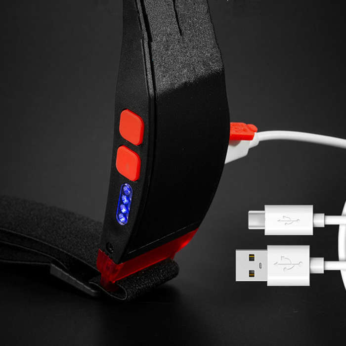 H05B - Multi-function COB LED Headlight Outdoor Riding Light USB Charging Night Running Light Strong