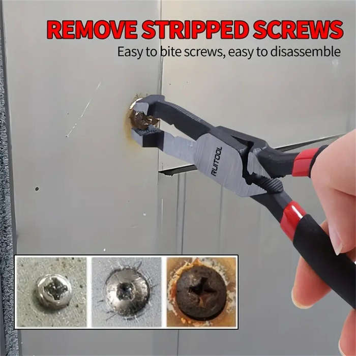 Black - RUITOOL Woodworking Screw Extractor Pliers Stripped Screw Remover Tool with Non-slip Jaws fo