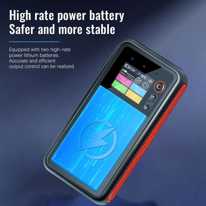 Black - TK-10B 2in1 Portable Intelligent Double pulse Spot Welder 1.8inch LCD Screen 5000mAh Battery