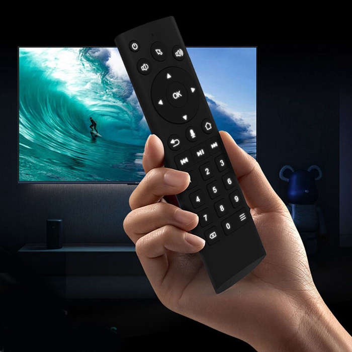 Black - MK27 Dual Mode Voice Remote Control Air Mouse with Gyroscope 2.4G/bluetooth IR Learning USB