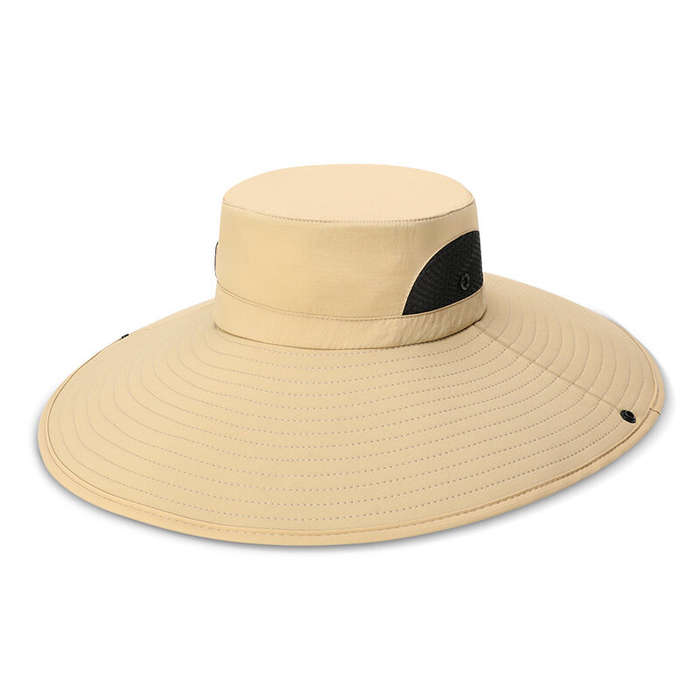 Grey - Summer Removable Face Neck Protection Breatha Climbing Hats Wide Brim Hat Men Outdoor Anti-UV