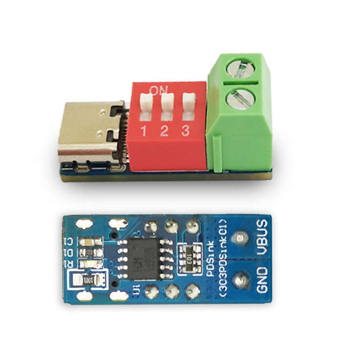 1pc - USB-C PD Trigger Board Module PDSink PD Decoy QC PD Fast Charging Test Board Adjustable Voltag