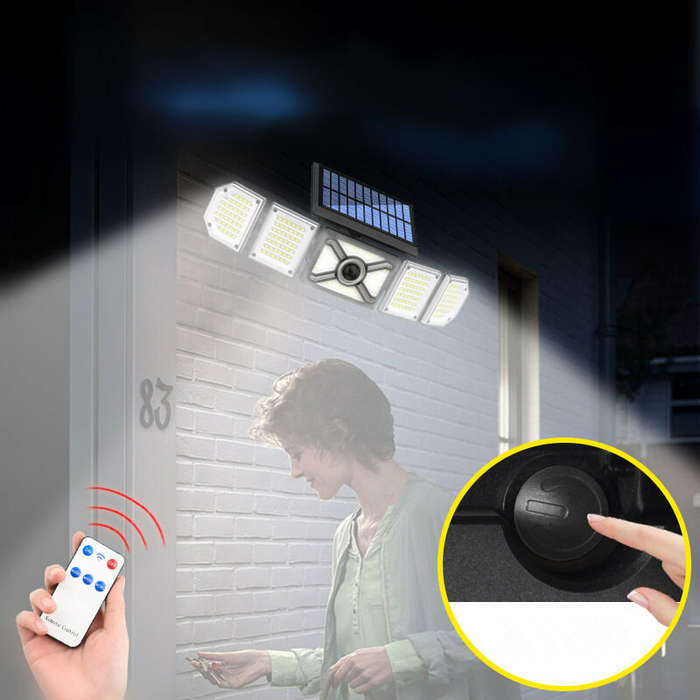 Outdoor Solar Lights Powerful 244Led Lamp Spotlight Sunlight Energy Waterproof For Exterior Garden W