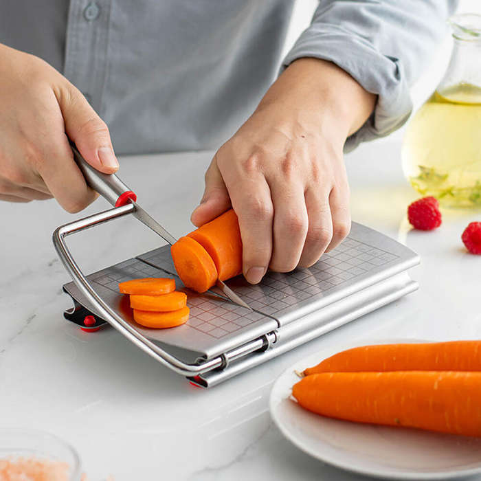 White - Household Kitchen Tools Stainless Steel Cheese Slicer Wire Cutters