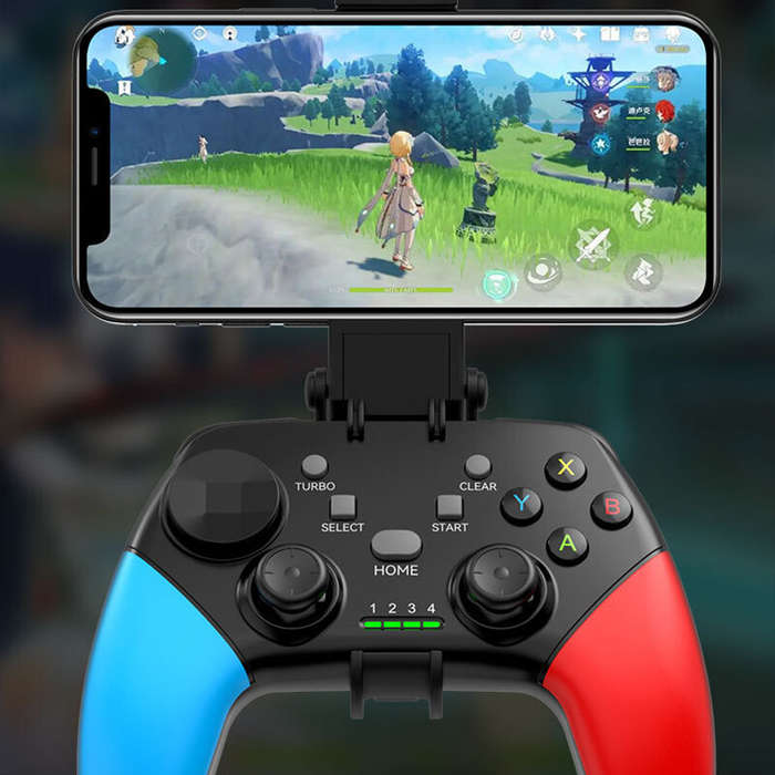 Black - BSP-G9 Wireless bluetooth Game Controller with 3D Rocker and Dual Linear Triggers Built-in D