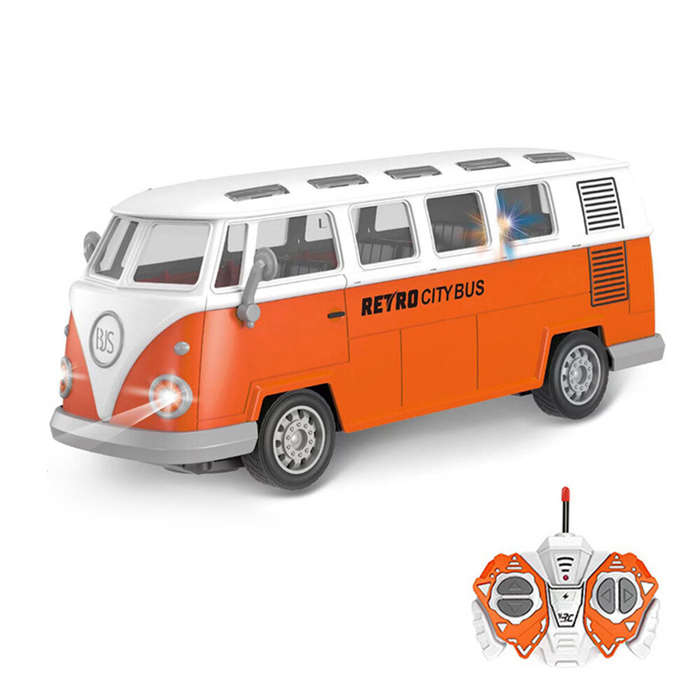 School Bus - QH204 1/30 4CH 27HZ RC Car Mini Bus Chinese Vintage Classic School Bus Ambulance Toys F