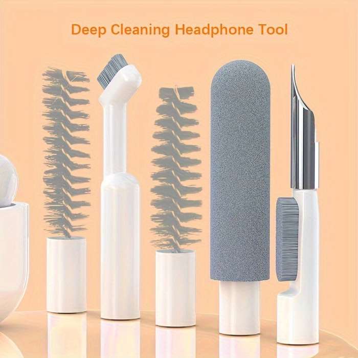 White - 32 In 1 Cleaning Brush Set Multi-function Keyboard Earplugs PC Laptop Phone Headset Camera C