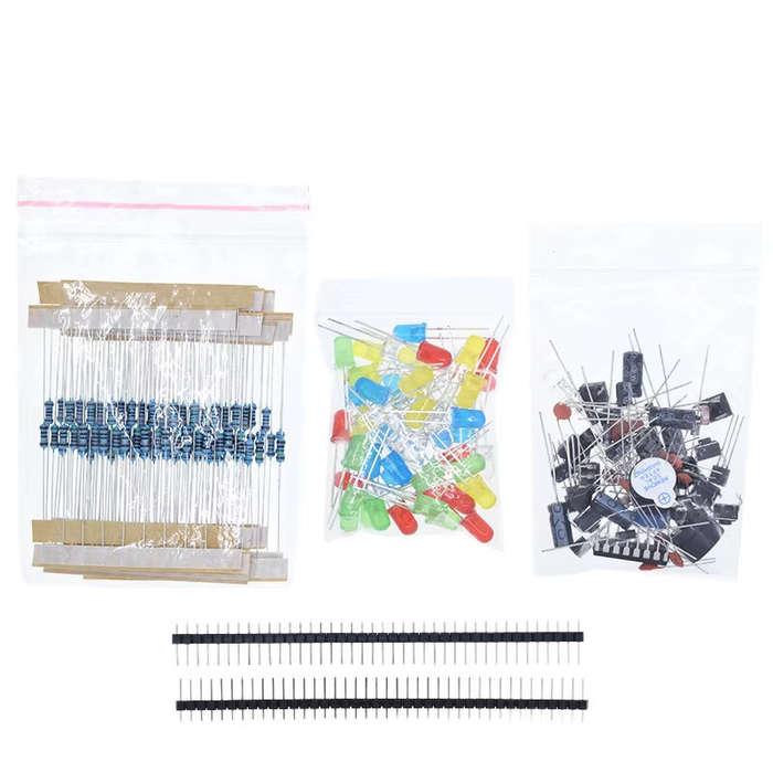 DIY Kit - Electronics Components Basic Starter Kit for Arduinos UNOs MEGA2560 Raspberry Pi with LED