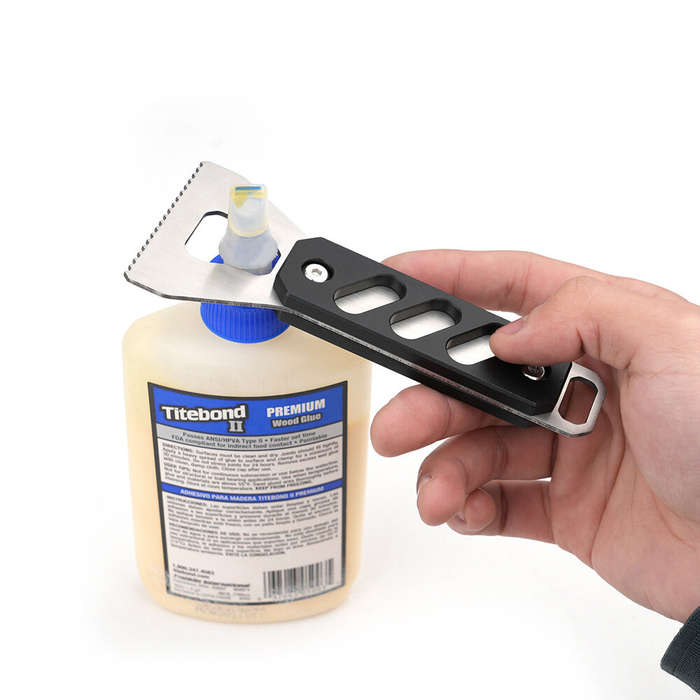 Black - GANWEI MG0-000-0161A Woodworking Glue Applicator Tool CNC Aluminum Alloy Anodized Finish Sta