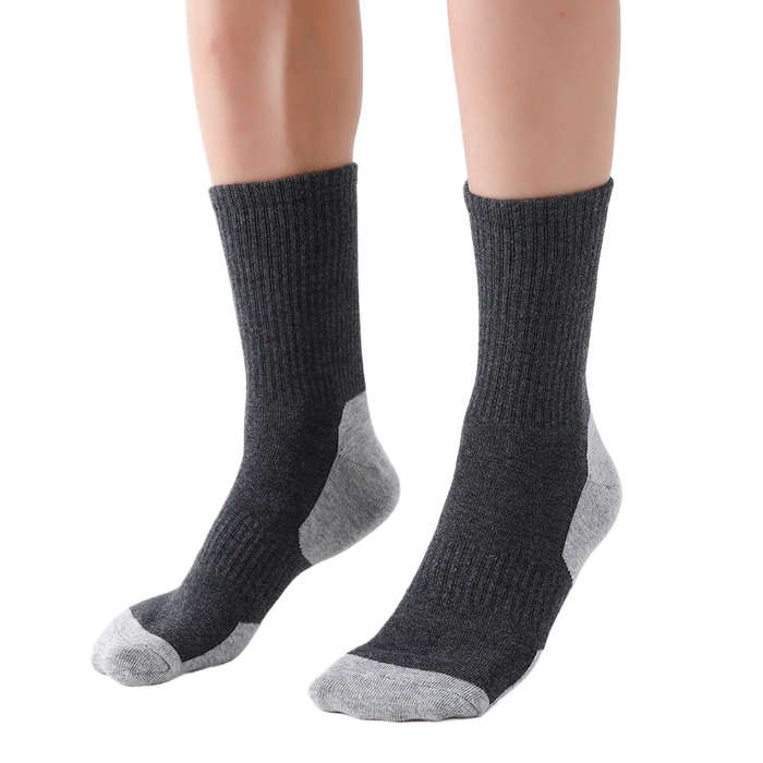Black - 5 Pairs Men's Mid-calf Socks Sweat Anti-odor Sports Socks for Spring Autumn Winter Outdoor R