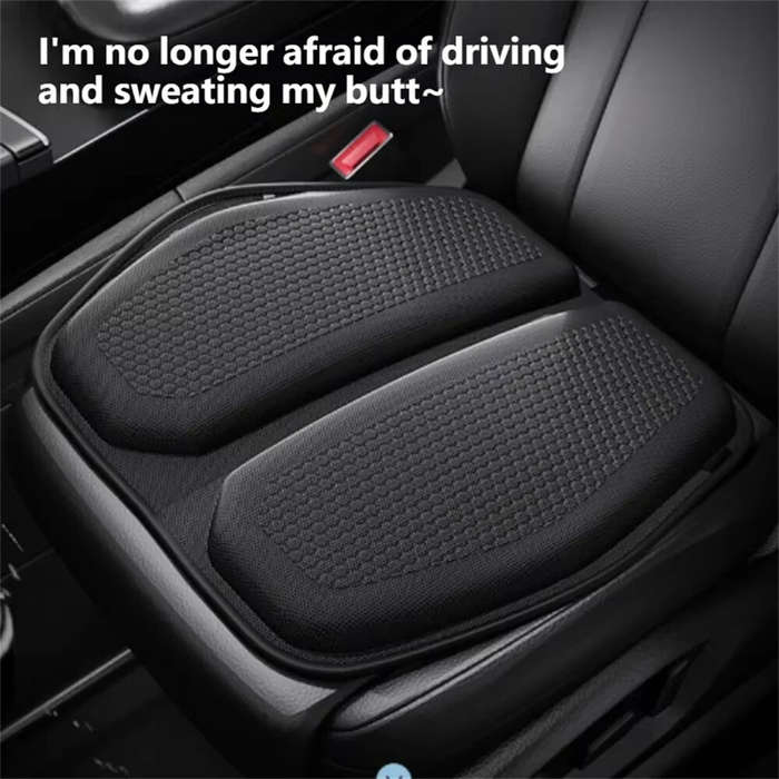Coffee - 3D Cooling Gel Seat Cushion Honeycomb Design Anti-Slip Base Breathable Eco-Friendly Thick S