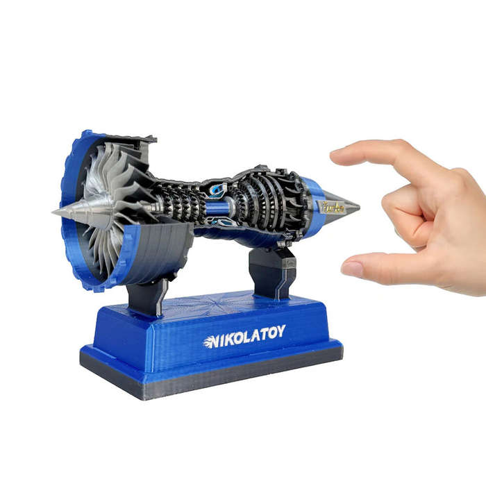 Red - NIKOLATOY Miniature Trent 900 12cm Turbofan Engine Model Desktop Ornaments Science Discovery T