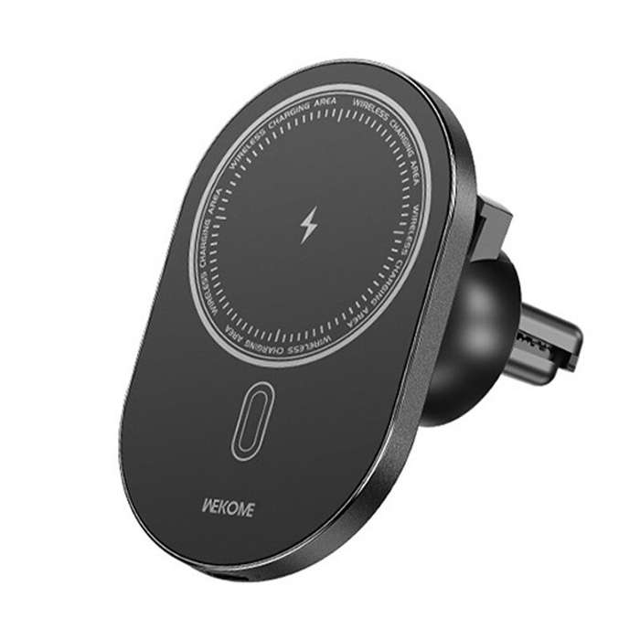 White - WEKOME WP-U207 15W Magnetic Wireless Charger Car Phone Holder Car Air Vent Fast Wireless Cha