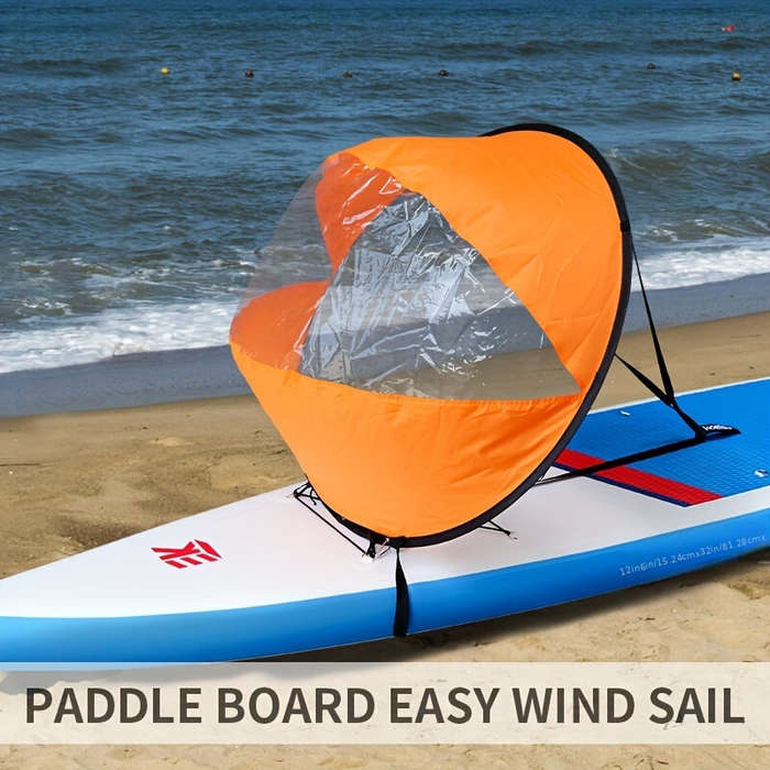 Blue - KOETSU Kayak Boat Wind Paddle Sailing Kit, Popup Board Sail Rowing Downwind Boat Windpaddle W