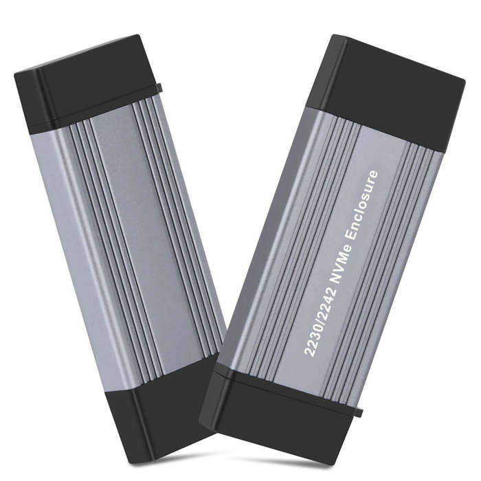 Dual Protocol 10Gbps M.2 MVMe & NGFF SSD Case USB3.1 Gen2 Aluminum Case External Solid State Drive E