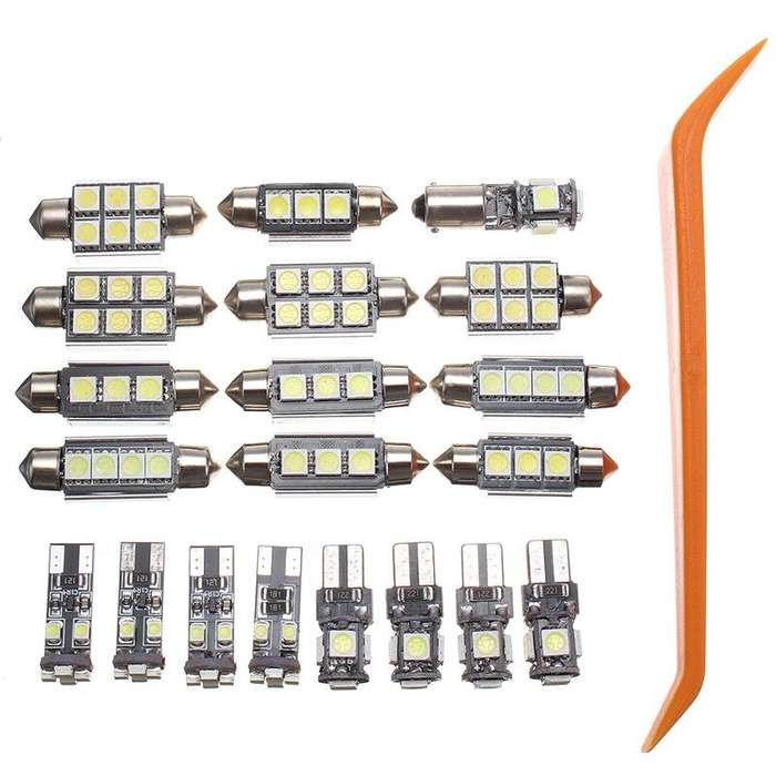 20pcs - 20pcs 6000K Car LED Light Decoding Reading Light Set White Light License Plate Light for Mer