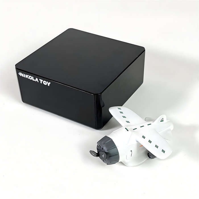 White - NIKOLATOY Cute Maglev Mini Aircraft Creative Clock Desktop Ornaments Decorative Toys Science
