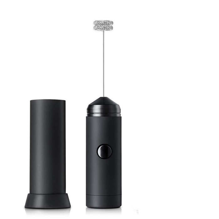 Black - Handheld Milk Frother Automatic Electric Cream Mixer Handheld Egg Mixer Portable Foam Maker
