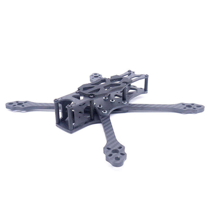 Frame Kit - STEELE 5 220mm Wheelbase 5mm Arm Thickness Carbon Fiber X Type 5 Inch Freestyle Frame Ki