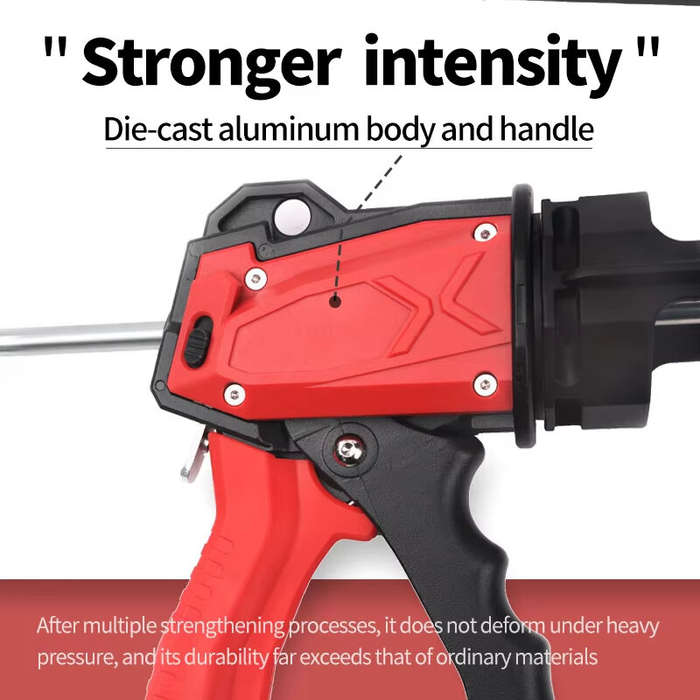Red - 1350N Rotatable Caulking Gun Manual Glue Sealant Gun Finishing Tools Glass Corner Seam Filling