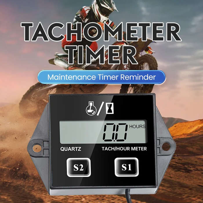 Type B - Digital Tachometer Engine Tach Hour Meter Tachometer Gauge Engine RPM LCD Display For Car M