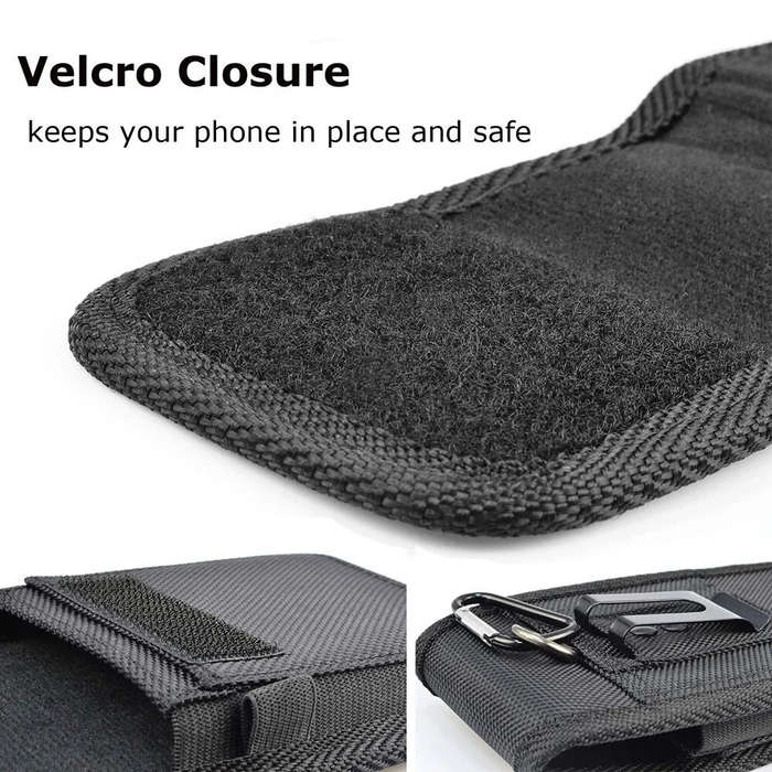 XXL - Vertical 5-7.5 inch Phone Holster Case Waist Bag with Belt Clip Portable Nylon Pouch Cover L-X