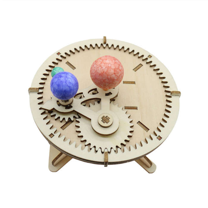 Celestial Demonstrator Three Ball Electric Sun Earth Moon Model Pupils Handmade Scientific Experimen