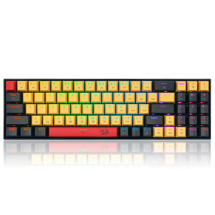 Blue/White[Monochrome] - REDRAGON K688 RGB Mechanical Gaming Keyboard 78-keys Hot-Swappable Two-colo