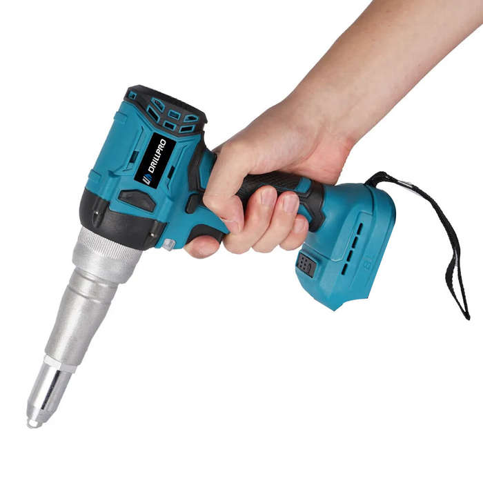 Drillpro 720W Brushless Electric Rivet Gun High Power Cordless Tool with 2000RPM Speed 588N.M Torque